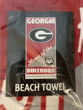 Georgia Bull Dogs Beach Towel 30x60 Northwest Group NEW